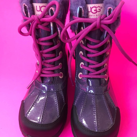 UGG Other - Ugg butte purple patent leather sparkle size 2